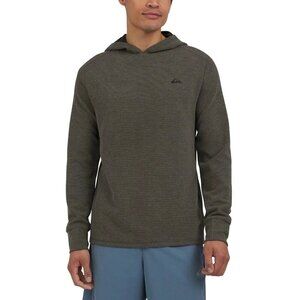 NEW Quiksilver Men's L Gray Pullover Hoodie Regular Fit 4-Way Stretch M0610